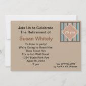 Invitation Réception de la fête de retraite moderne (Dos)