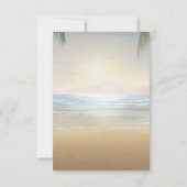 Invitation Réception de la plage de Palms Sunset (Dos)