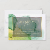 Invitation Réception de lancement de Elegant Greens and Golds (Devant)