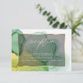 Invitation Réception de lancement de Elegant Greens and Golds (Debout devant)