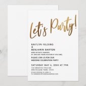 Invitation Réception de l'écriture manuscrite de Celebration  (Devant / Derrière)