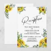 Invitation Réception de l'écriture manuscrite Tournesol Eucal (Devant / Derrière)