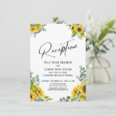 Invitation Réception de l'écriture Tournesol Eucalyptus (Debout devant)