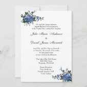 Invitation Réception de l'église catholique Mariage Florale c (Dos)