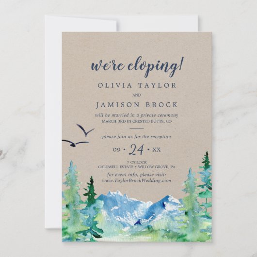 Invitation Réception de l'élévation Kraft Rocky Mountain (Devant)