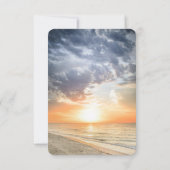 Invitation Réception de lever de soleil de plage avec guirlan (Dos)