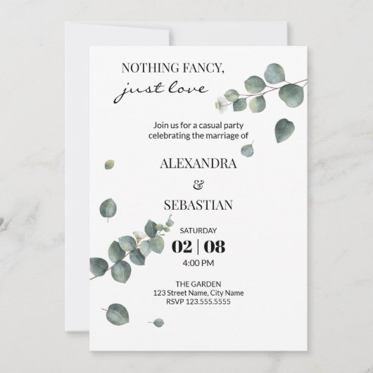 Invitation Réception de mariage (Devant)