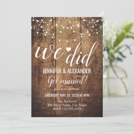 Invitation Réception de mariage (Debout devant)