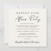 Invitation Réception de mariage à code QR chic Script (Devant)