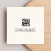 Invitation Réception de mariage à code QR chic Script