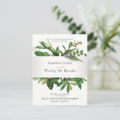 Invitation Réception de mariage à la verdure florale élégante (Debout devant)