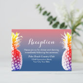 Invitation Réception de mariage à l'ananas hawaïen (Debout devant)