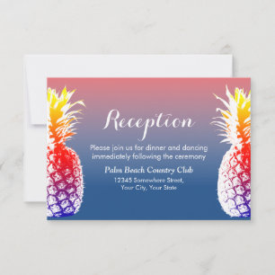 Invitation Réception de mariage à l'ananas hawaïen