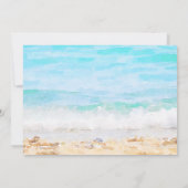 Invitation Réception de mariage à l'aquarelle de plage (Dos)