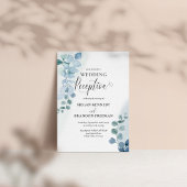 Invitation Réception de mariage à l'aquarelle Eucalyptus pous
