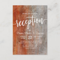 Réception de mariage à l'aquarelle gris orange aut