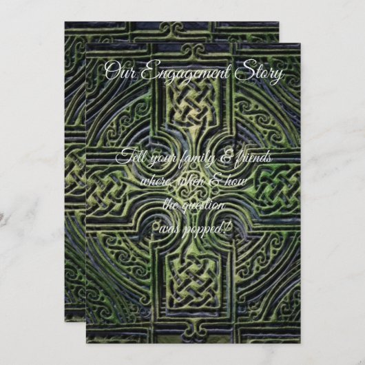 Invitation Réception de mariage à nœuds celtiques (Devant / Derrière)