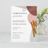 Invitation Réception de mariage Abstraite aquarelle (Debout devant)