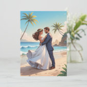 Invitation réception de mariage après évasion moderne et heur (Debout devant)