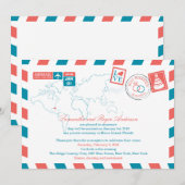 Invitation Réception de mariage après Florida Airmail (Devant / Derrière)