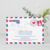Invitation Réception de mariage après Hawaii par courrier aér (Debout devant)
