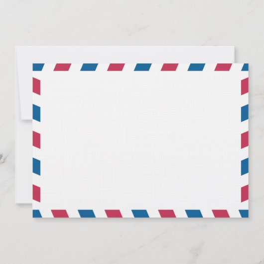 Invitation Réception de mariage après Jamaica Air Mail (Dos)