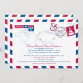 Invitation Réception de mariage après la cérémonie en Grèce p (Devant / Derrière)