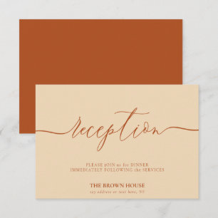 Invitation Réception de mariage après la cérémonie en terre c