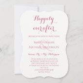 Invitation Réception de mariage après la cérémonie Rose et Bl (Devant)