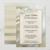 Invitation Réception de mariage après la cérémonie Rose Ivoir (Devant / Derrière)