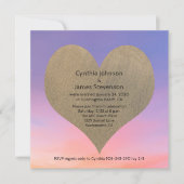 Invitation Réception de mariage après la plage au coucher du  (Devant)