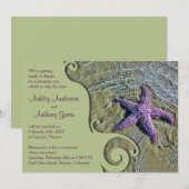 Invitation Réception de mariage après la plage Starfish Post (Devant / Derrière)