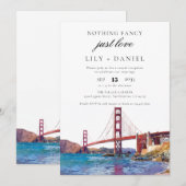 Invitation Réception de mariage après une fugue à San Francis (Devant / Derrière)