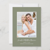 Invitation Réception de mariage après Watercolor Blush Rose (Dos)