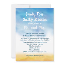 Réception de mariage après Watercolor Sandy Toes