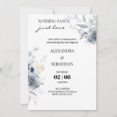 Invitation Réception de mariage aquarelle fleurie (Devant)