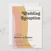 Invitation Réception de mariage arc-en-ciel rétro moderne des (Devant)