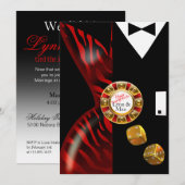 Invitation Réception de mariage Art Déco à Las Vegas | zèbre  (Devant / Derrière)