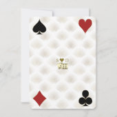 Invitation Réception de mariage Art Déco au Casino Gold Gatsb (Dos)