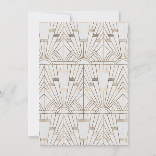 Invitation Réception de mariage Art Déco Gatsby le Magnifique (Dos)