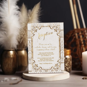 Invitation Réception de mariage Art Déco Gatsby le Magnifique