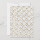 Invitation Réception de mariage Art Déco Or Gatsby le Grand B (Dos)