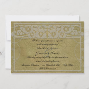 Invitation Réception de mariage Art Nouveau vintage