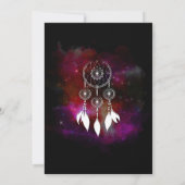 Invitation Réception de mariage attrape-rêves nuit étoilée fê (Dos)