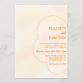 Invitation Réception de mariage au coucher de soleil orange (Devant)