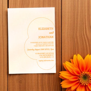 Invitation Réception de mariage au coucher de soleil orange