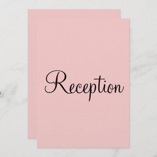 Invitation Réception de mariage au monogramme pastel rose et (Devant / Derrière)