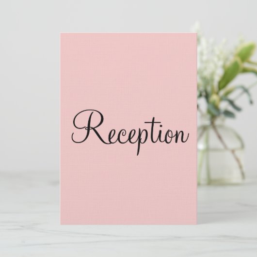Invitation Réception de mariage au monogramme pastel rose et (Debout devant)
