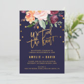 Invitation Réception de Mariage Automnal Floral Nous Avons Fa (Debout devant)