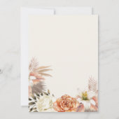 Invitation Réception de mariage automnal floral rustique (Dos)